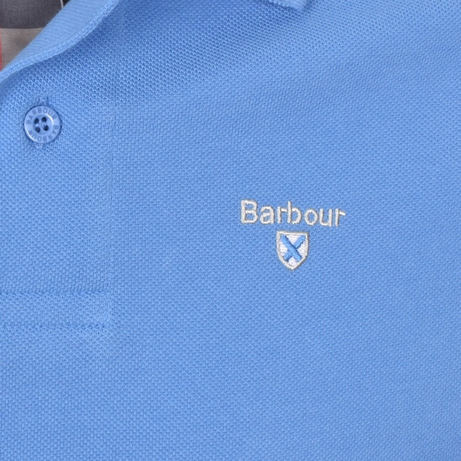 Alternative Image for ProductBarbour Pique Polo T Shirt Blue3
